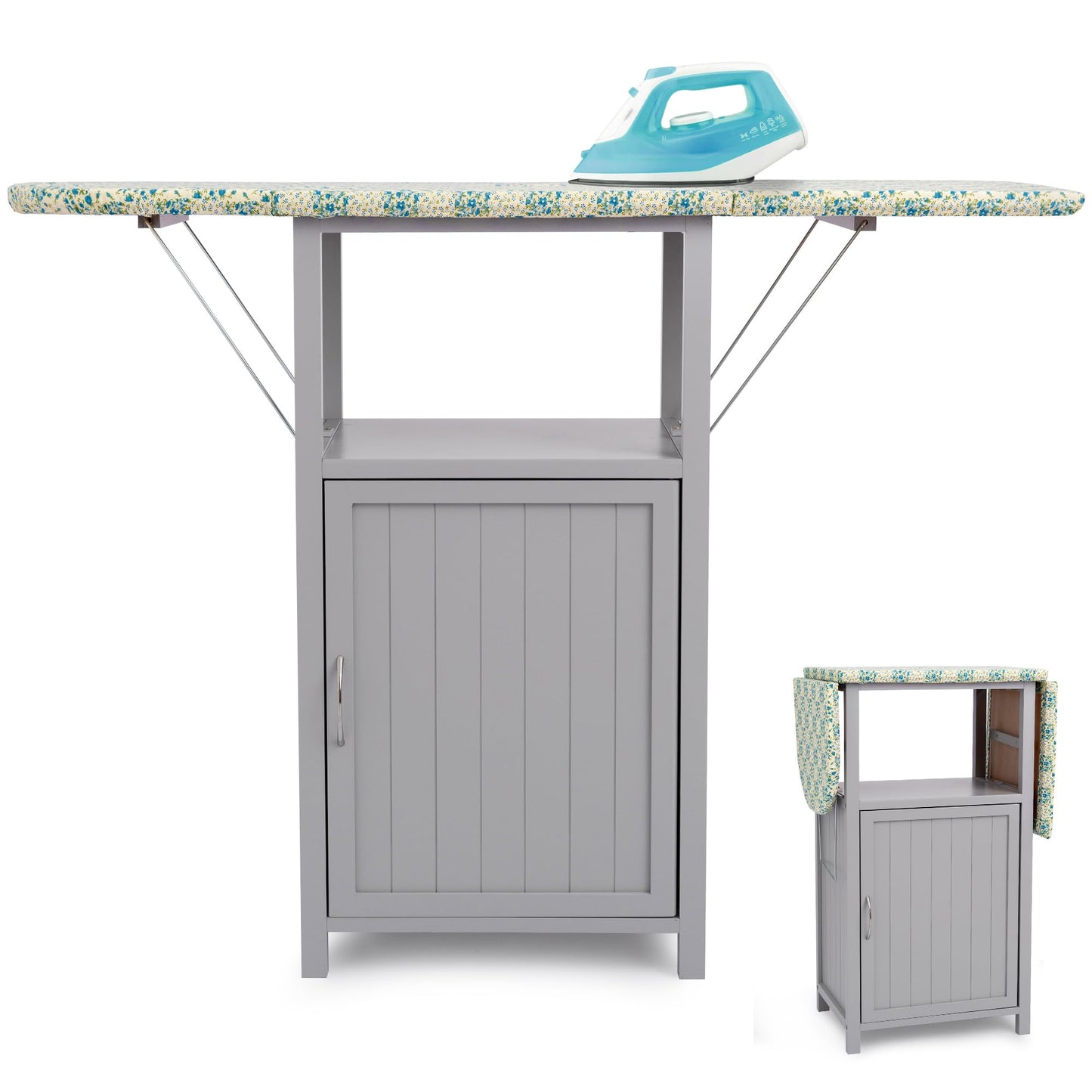 Wall-Mounted Ironing Board Cabinet – White