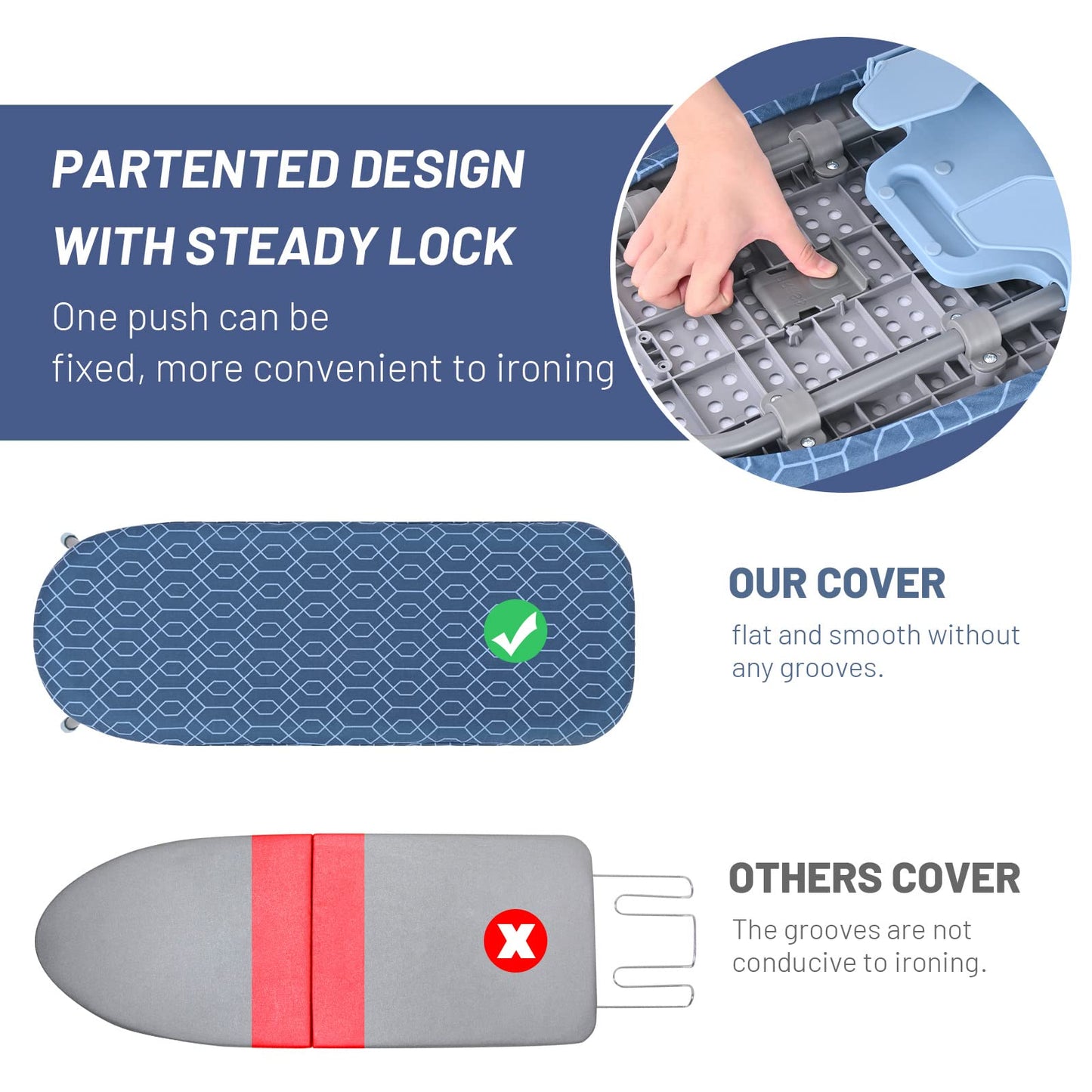Portable Tabletop Ironing Board with Iron Holder & Heat-Resistant Cover