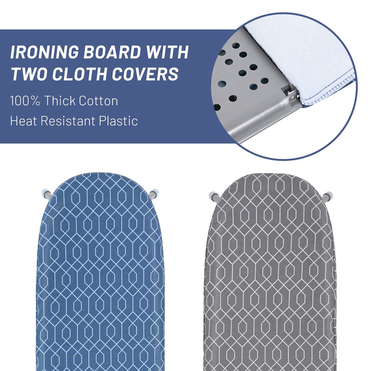 Portable Tabletop Ironing Board with Iron Holder & Heat-Resistant Cover