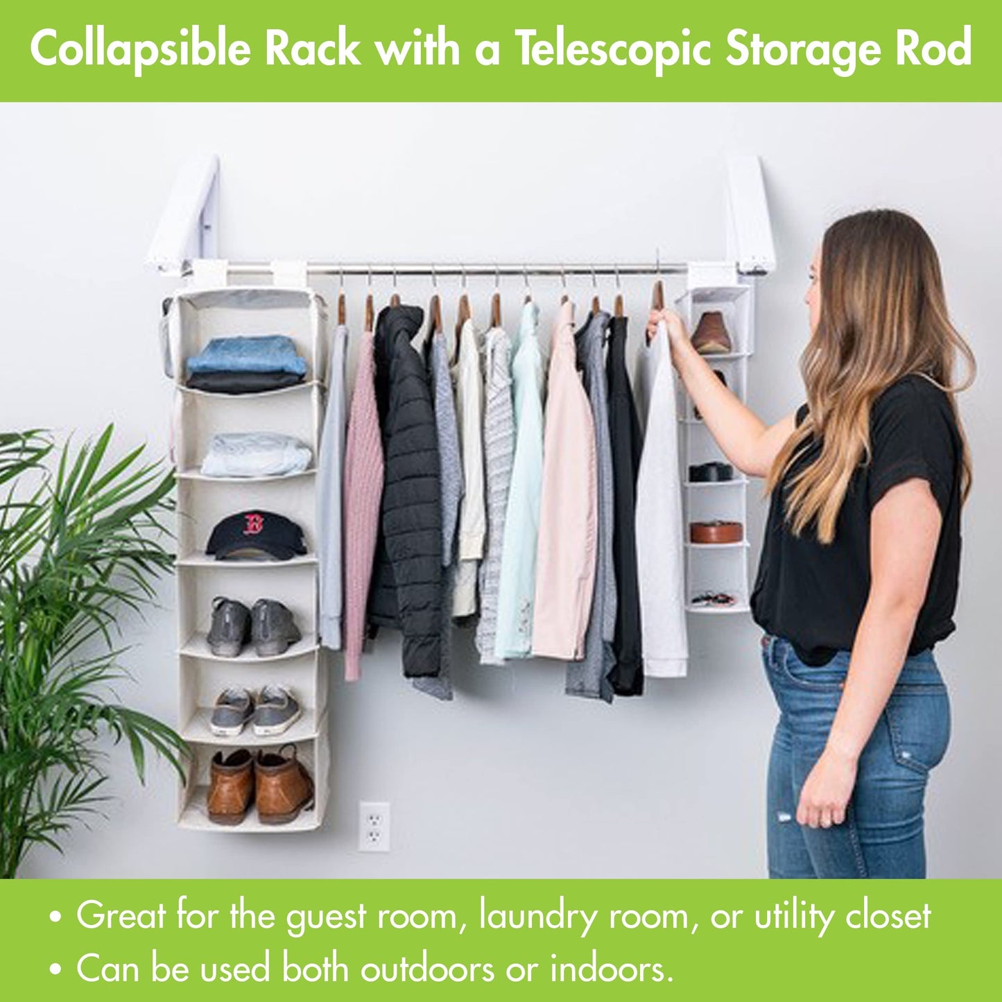 Foldable Wall-Mounted Clothes Drying Rack – Space-Saving Laundry Organizer