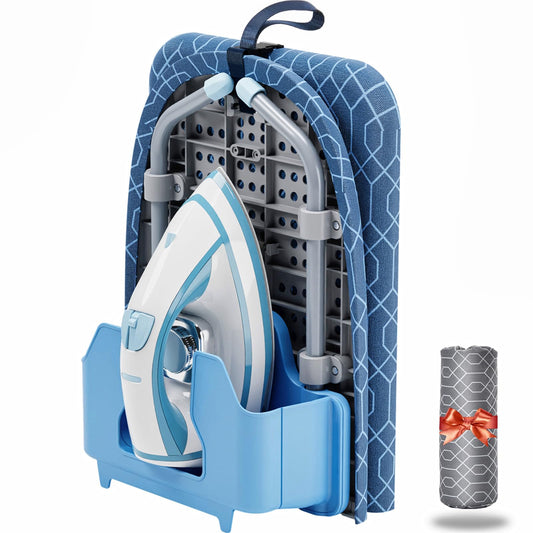 Portable Tabletop Ironing Board with Iron Holder & Heat-Resistant Cover