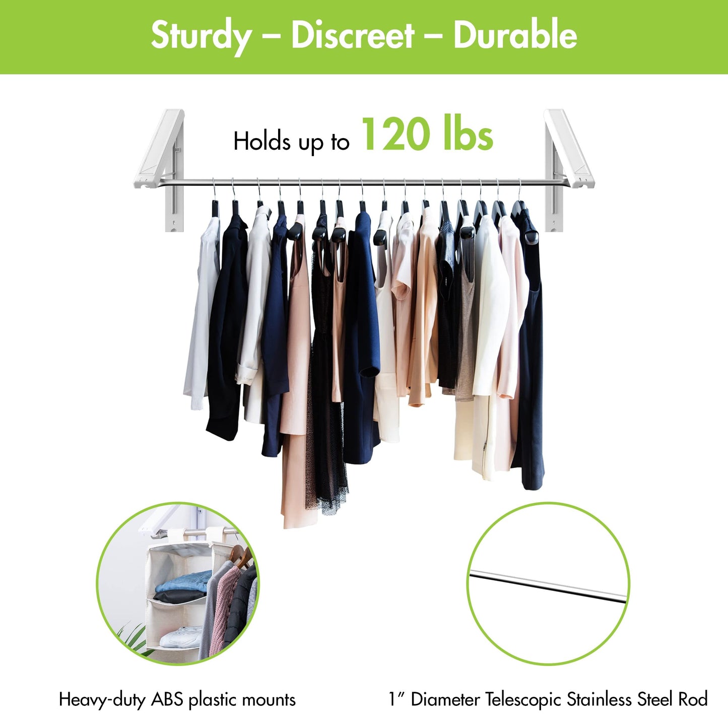 Foldable Wall-Mounted Clothes Drying Rack – Space-Saving Laundry Organizer