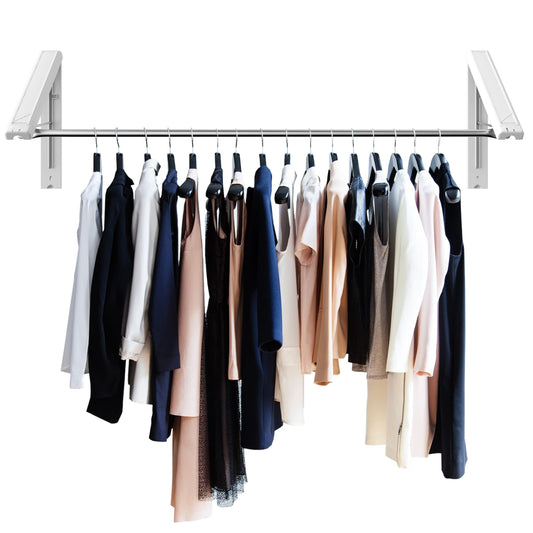 Foldable Wall-Mounted Clothes Drying Rack – Space-Saving Laundry Organizer