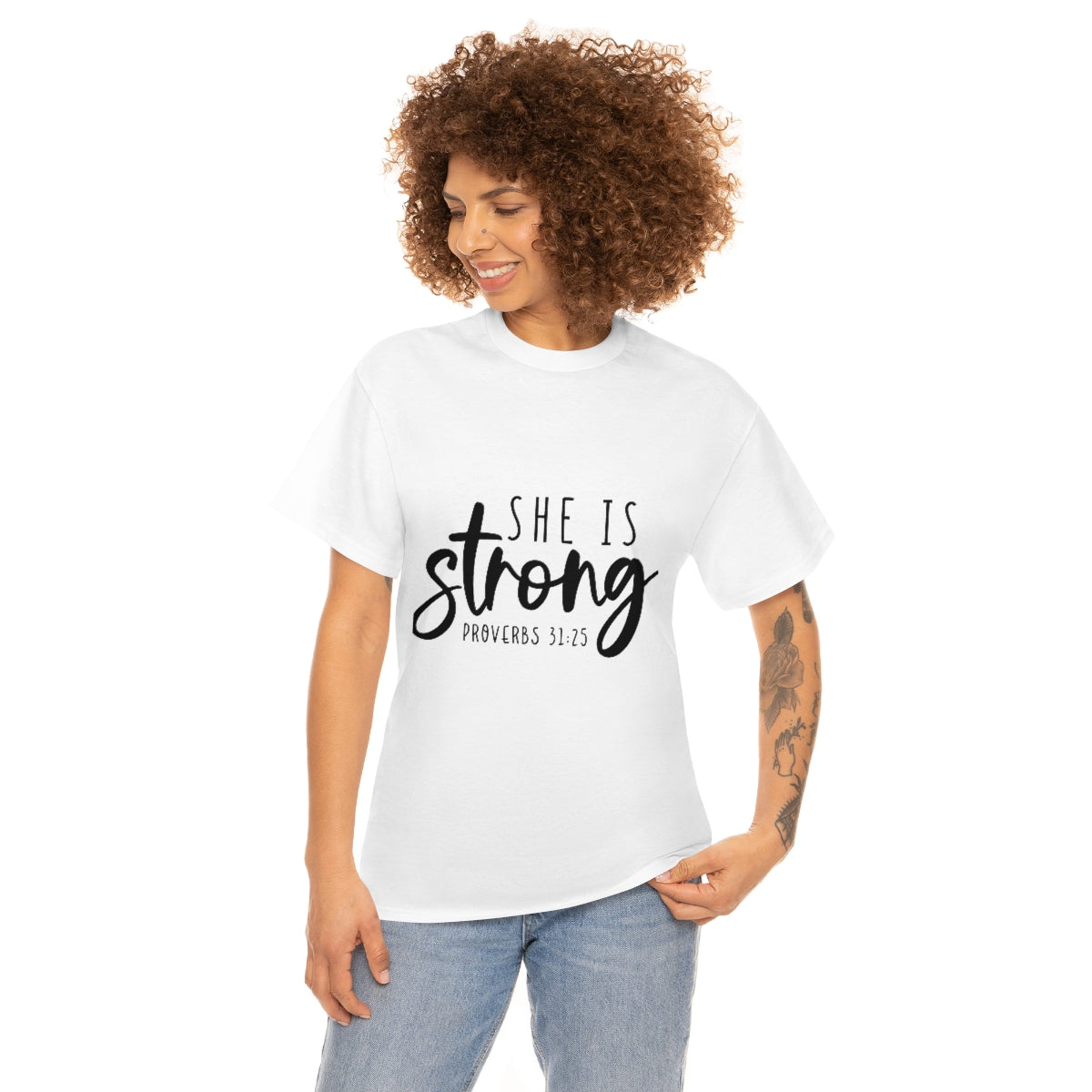 She's Strong Probe Unisex Heavy Cotton Tee