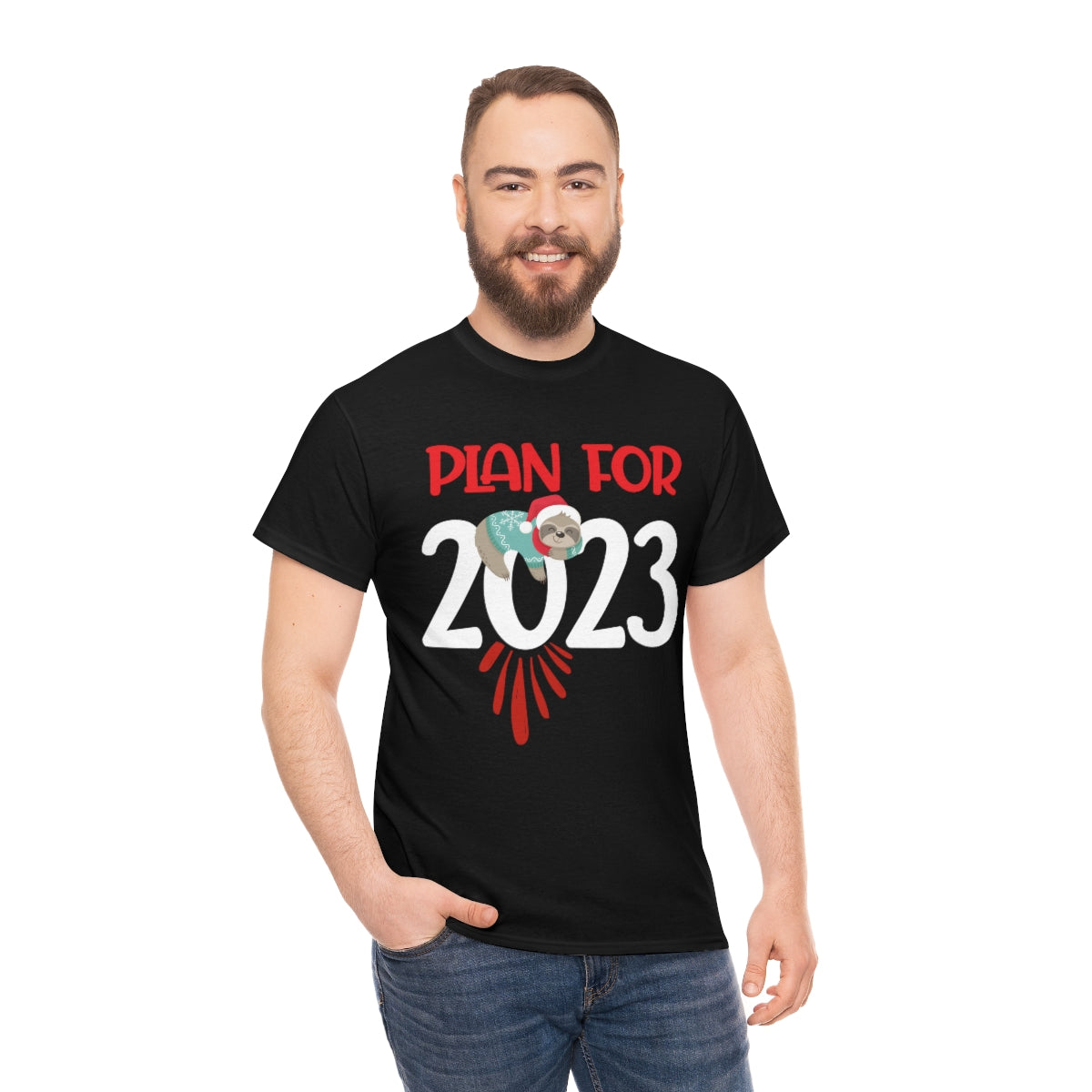 Funny New Years Eve Sloth Lazy T shirt