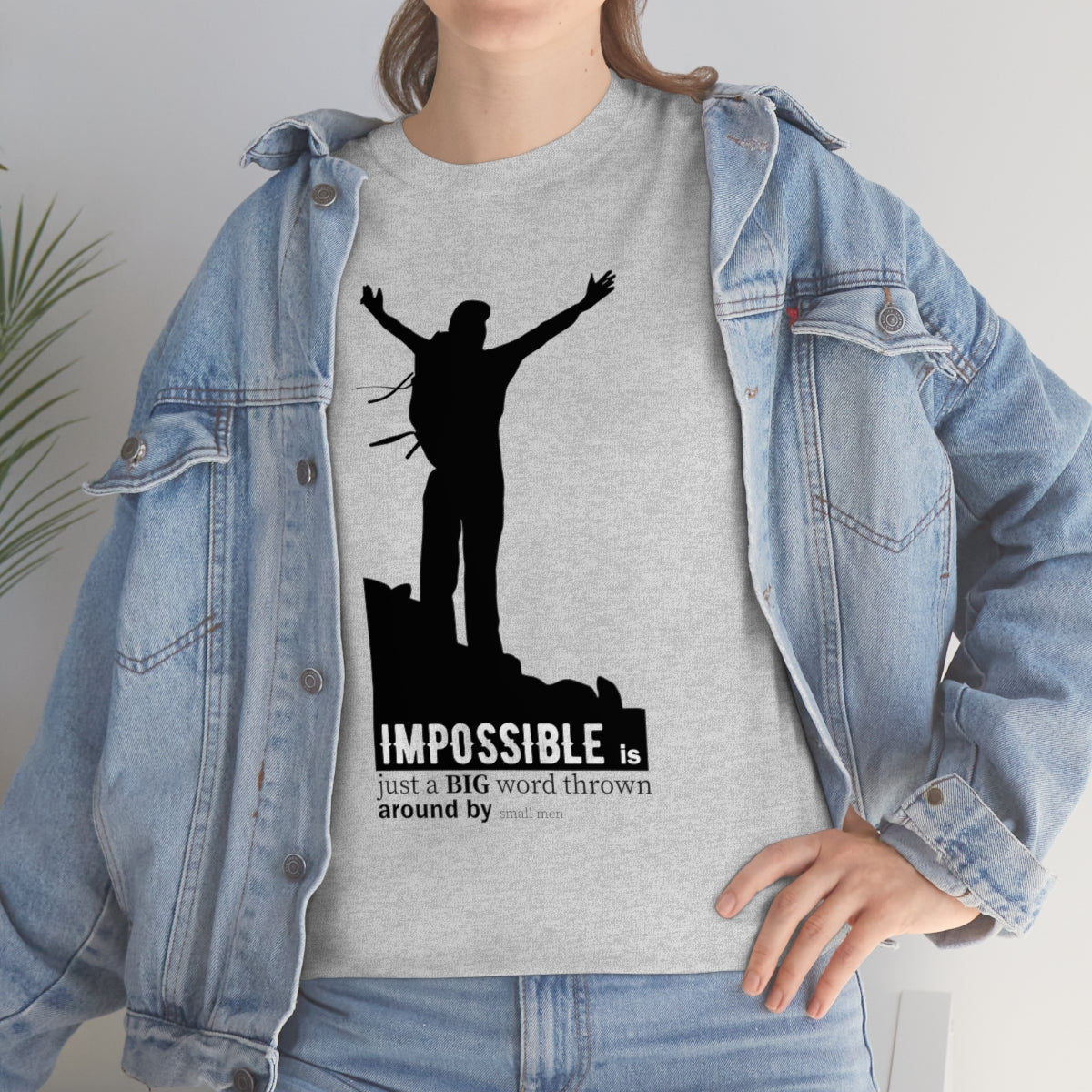 Impossible is just a word Unisex Heavy Cotton Tee