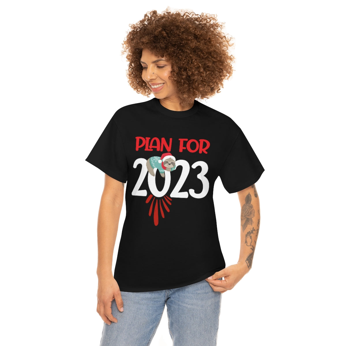 Funny New Years Eve Sloth Lazy T shirt
