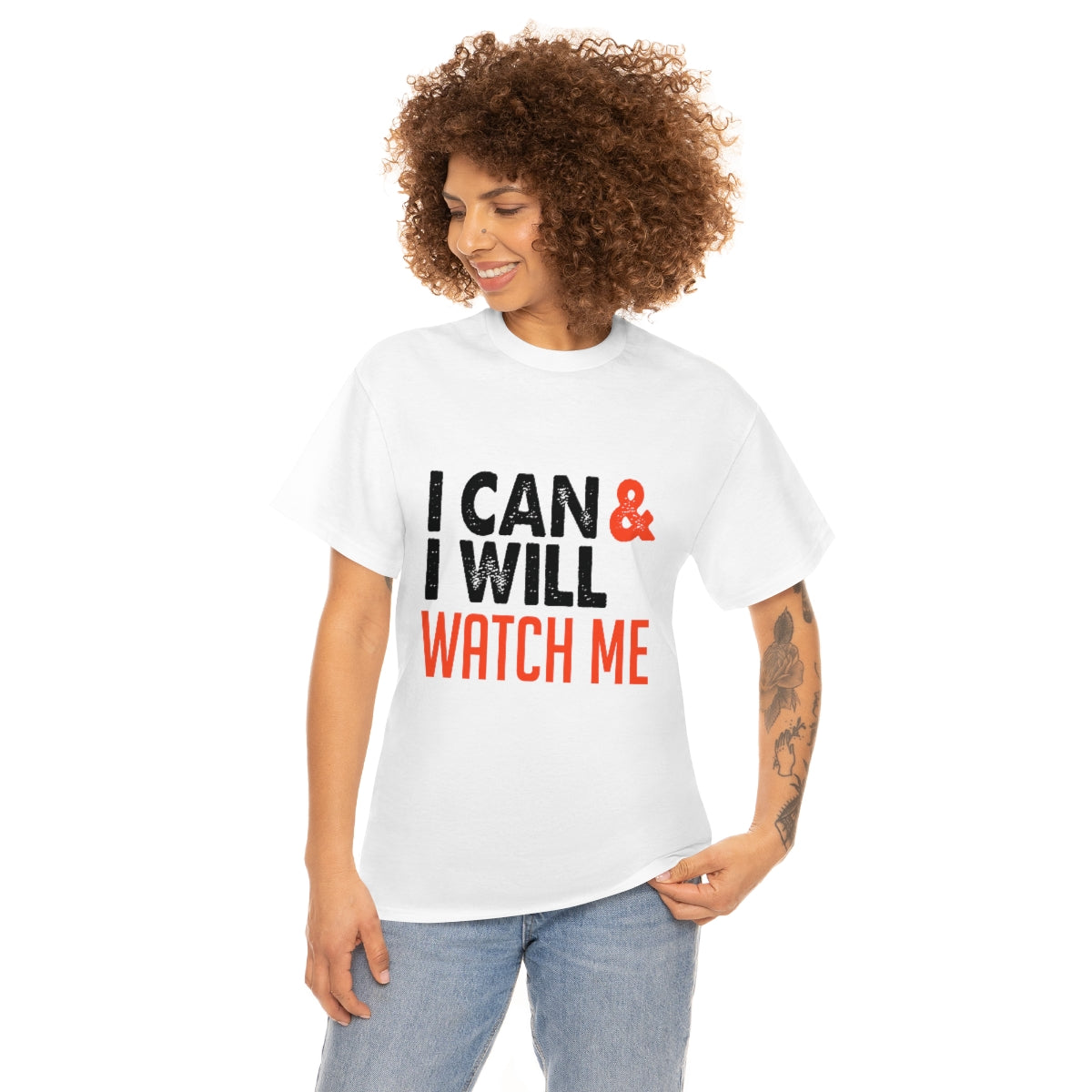 I can and I will Watch me Unisex Heavy Cotton Tee