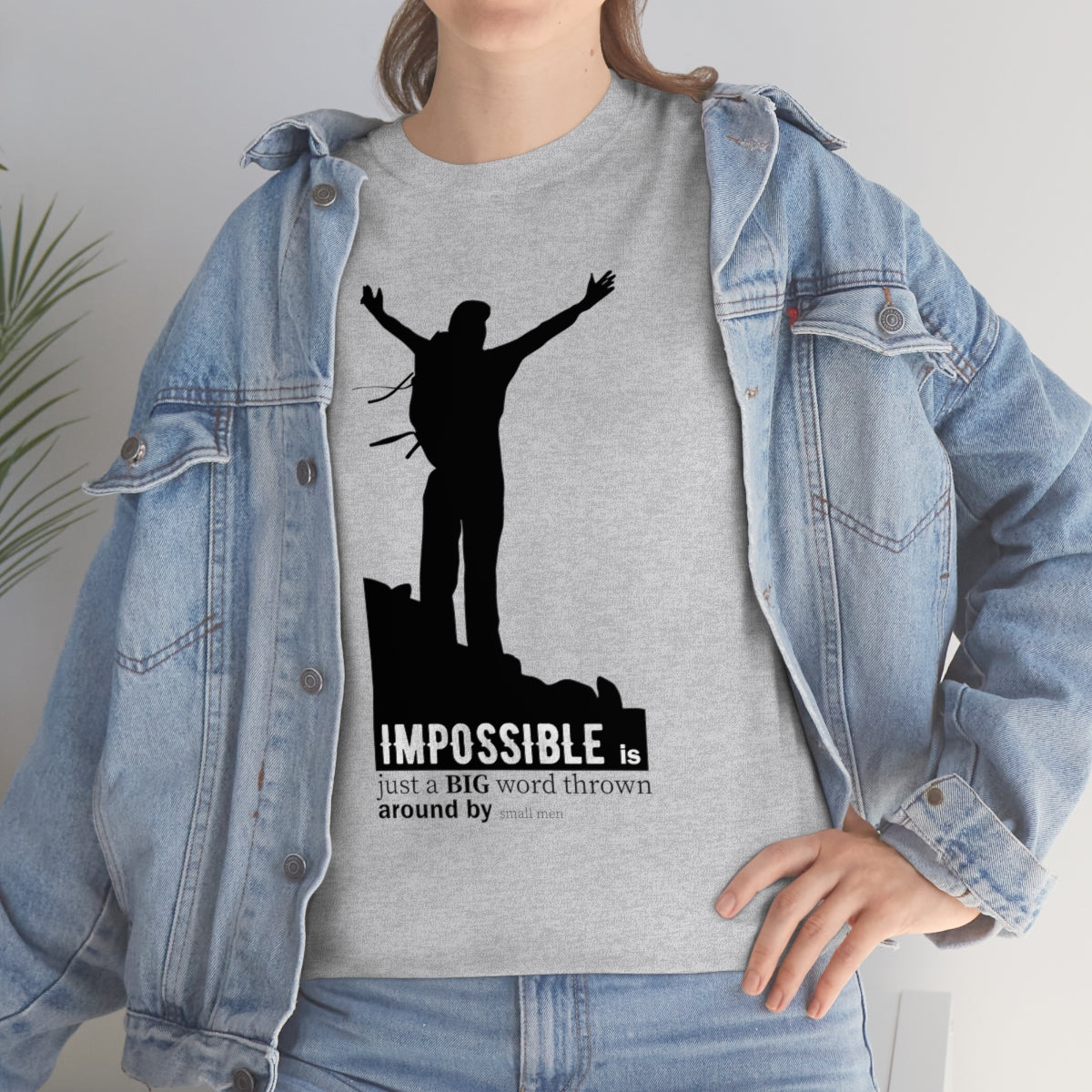 Impossible is just a word Unisex Heavy Cotton Tee