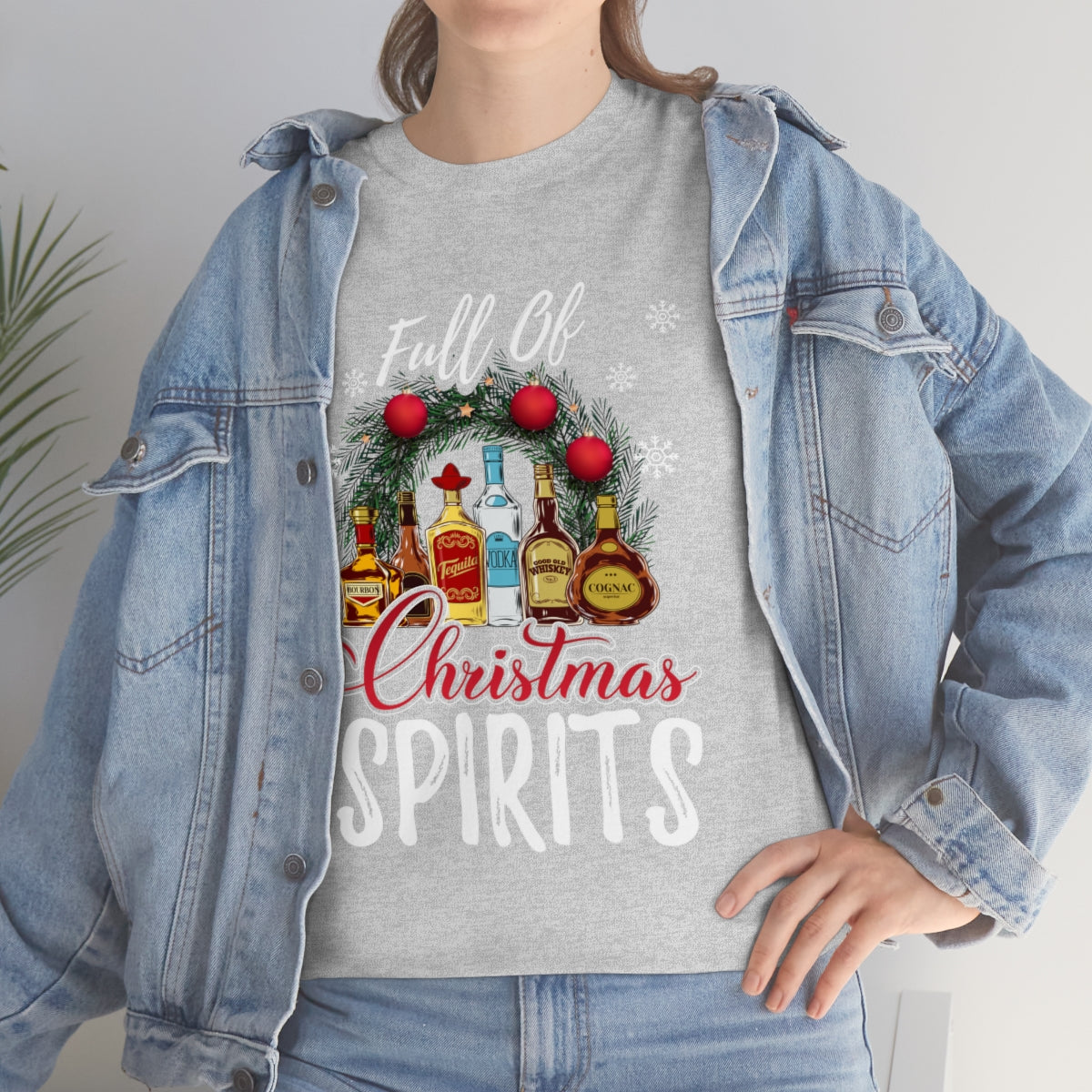 Funny Holiday Drinking for Christmas Unisex Heavy Cotton Tee