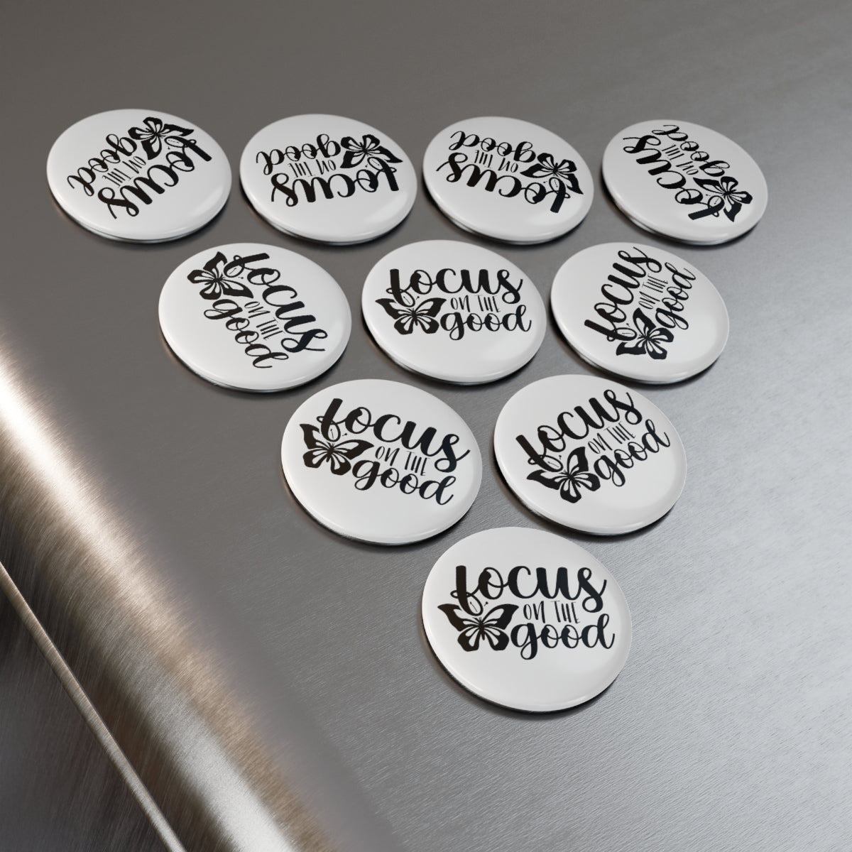 Focus on the good Button Magnet, Round (1 & 10 pcs)