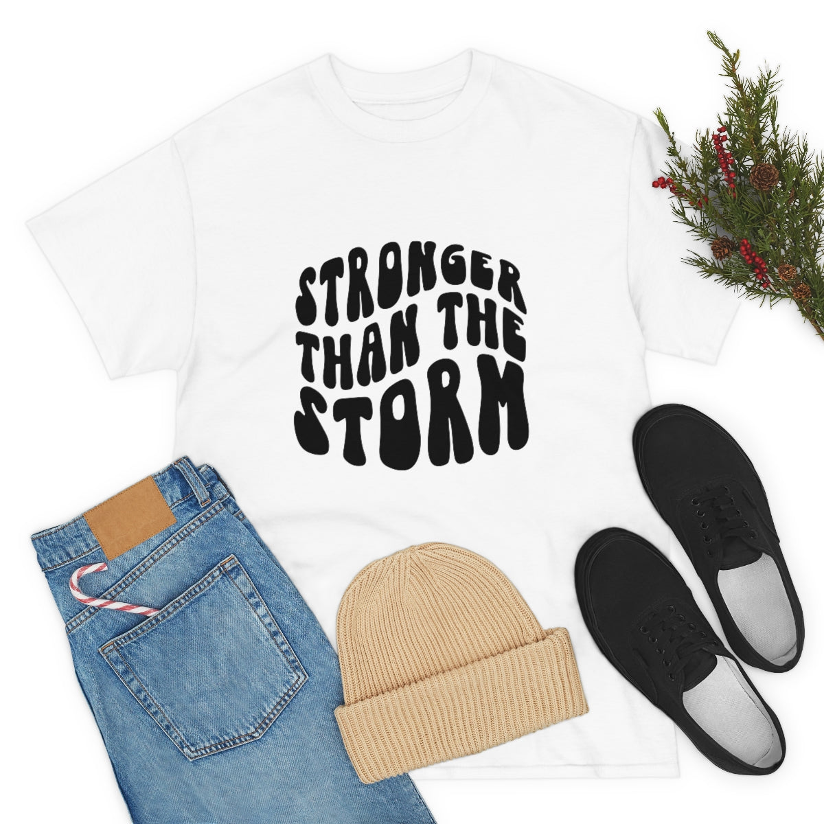 Stronger than the storm Unisex Heavy Cotton Tee