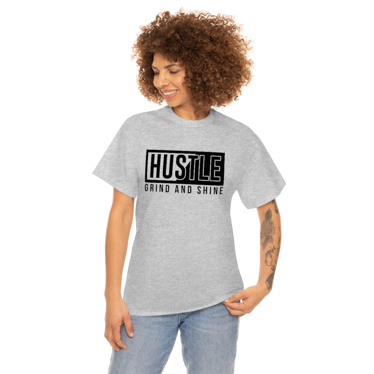 Hussle, Grind and Shine Unisex Heavy Cotton Tee